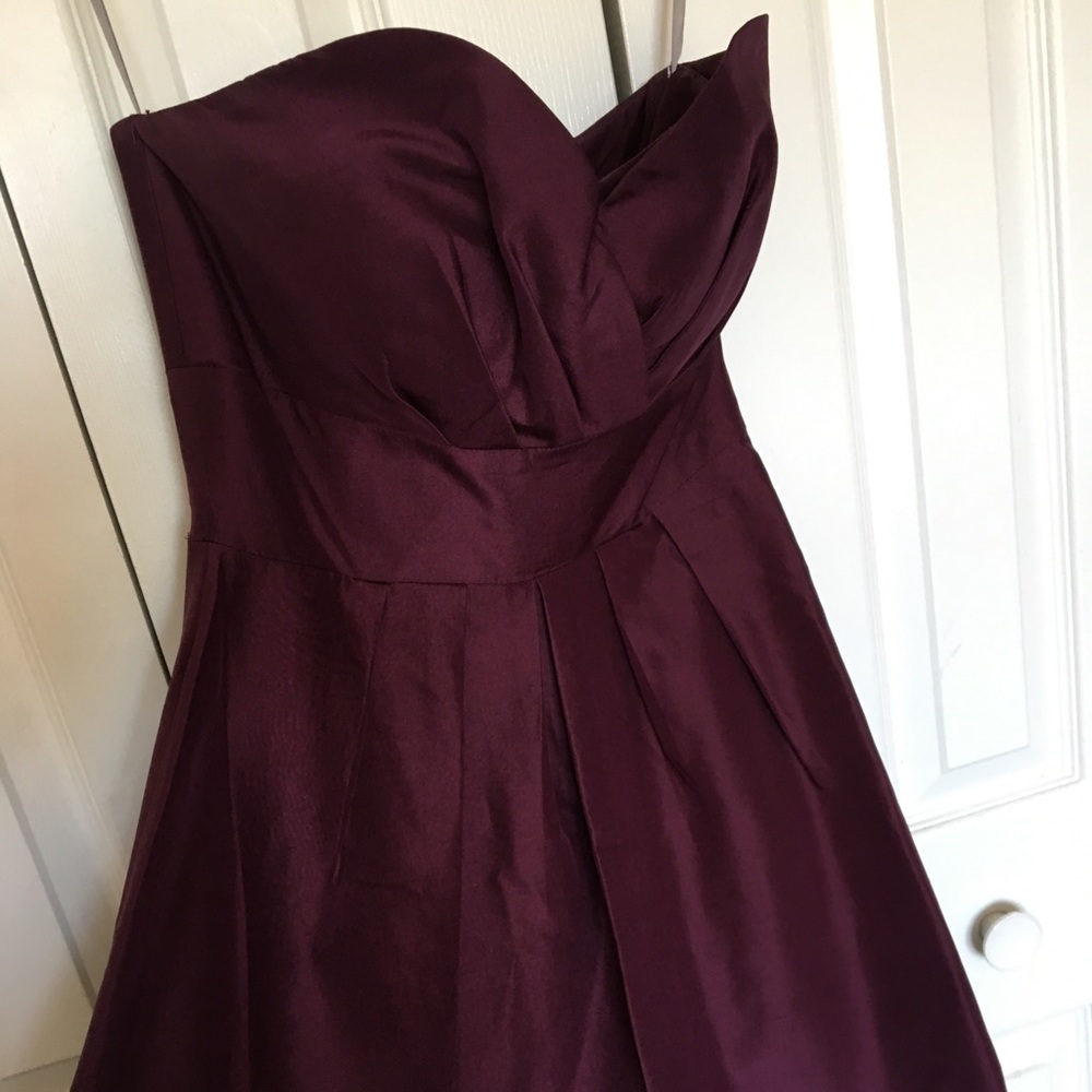 Gorgeous purple silk strapless dress, xs